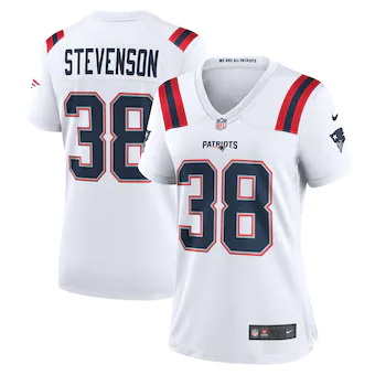 womens nike rhamondre stevenson white new england patriots 